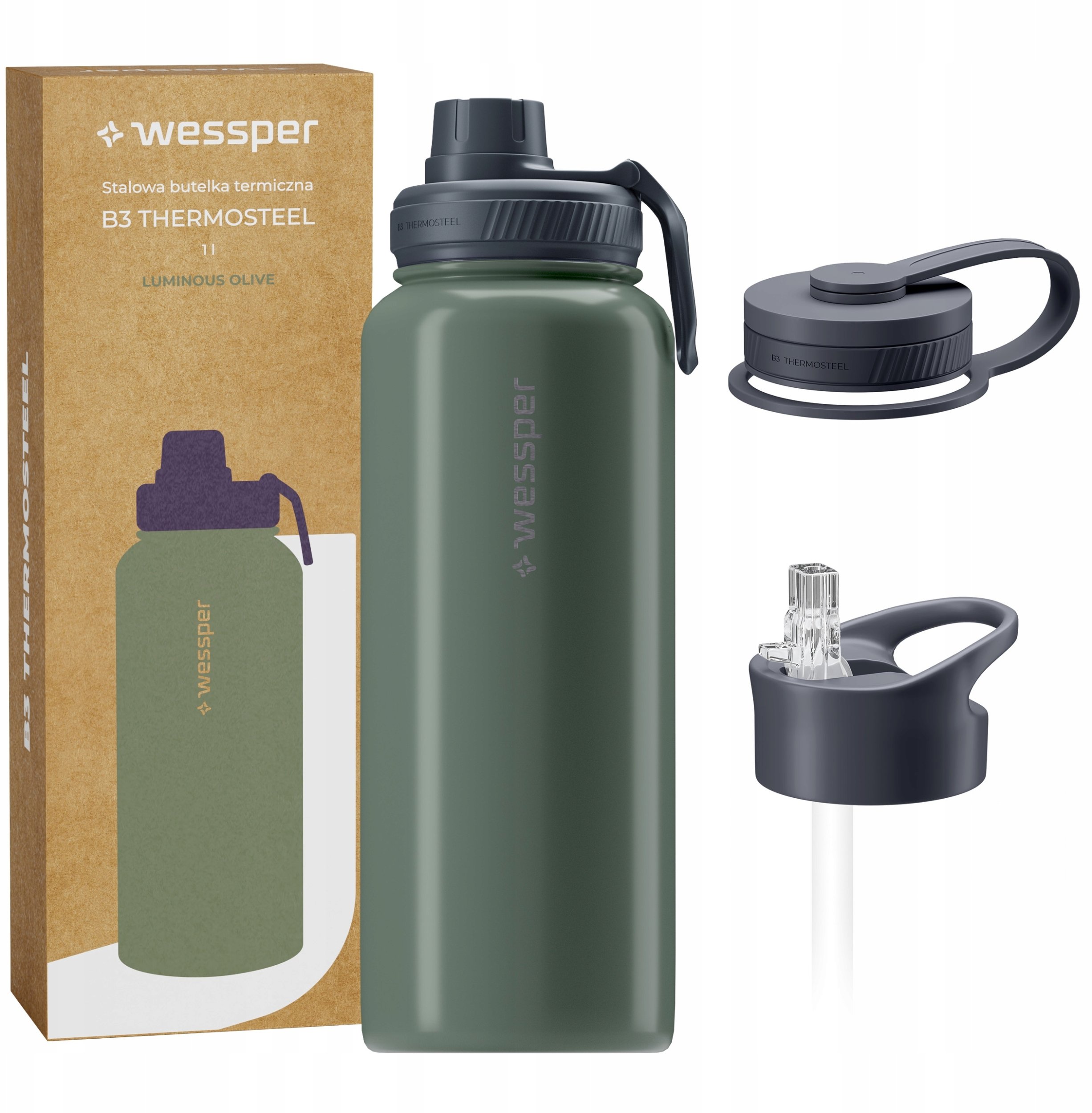 Wessper  termiczna B3 Thermosteel Shiny Olive