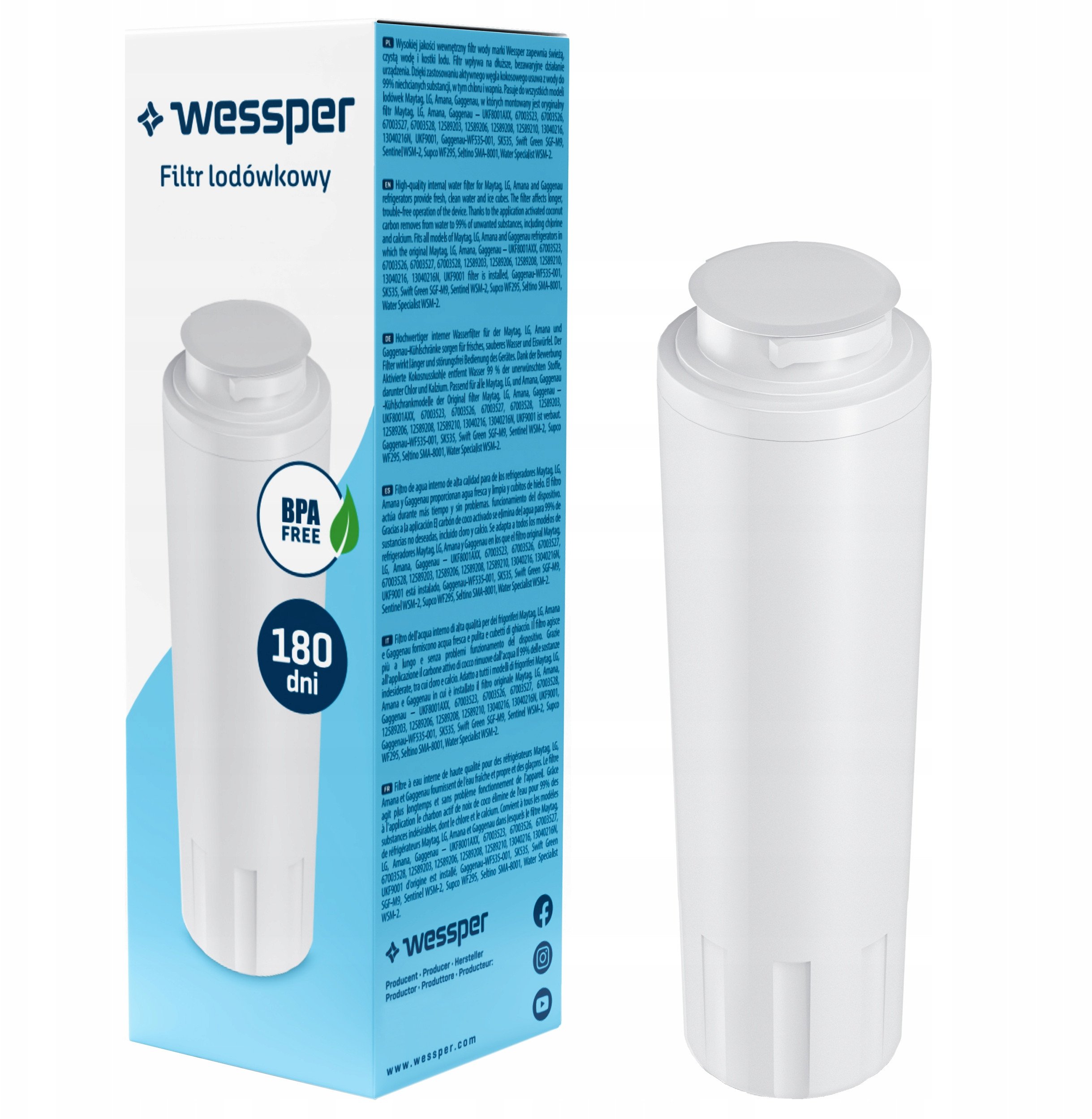 Wessper Filtr Maytag, LG, Amana, GAGGENAU