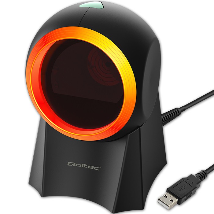 Qoltec Wired desktop barcode scanner 1D