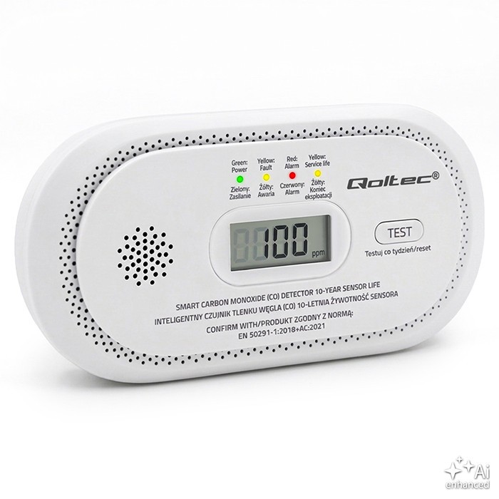 Qoltec Wireless carbon monoxide CO  85dB
