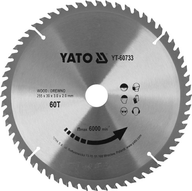 Yato    255X60TX30MM (YT-60733) | YT-60733 |