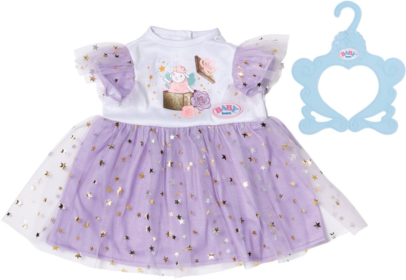 Zapf Baby born - Liliowa  tutu