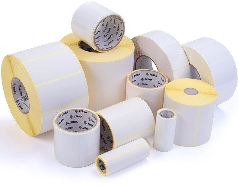 ZEBRA 3003725, White, Self-adhesive printer label