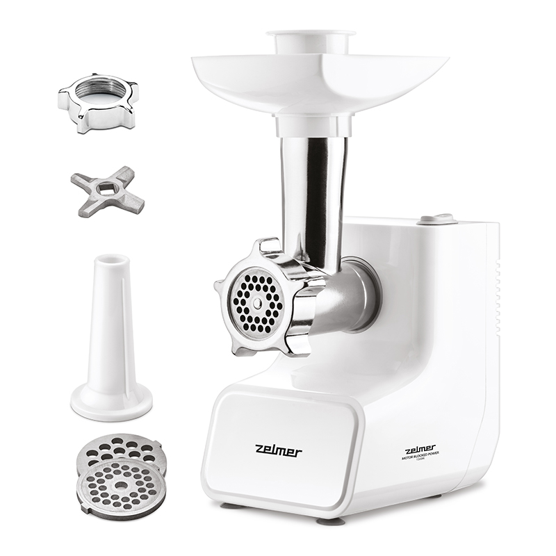 Zelmer ZMM3511B Meat Mincer, White/Steel |