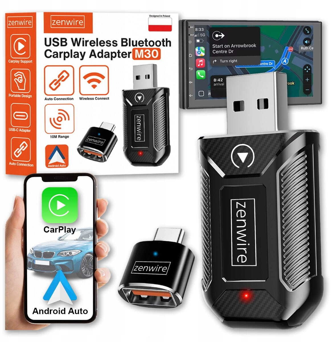 Zenwire Mini  Carplay Android Auto  CarLink