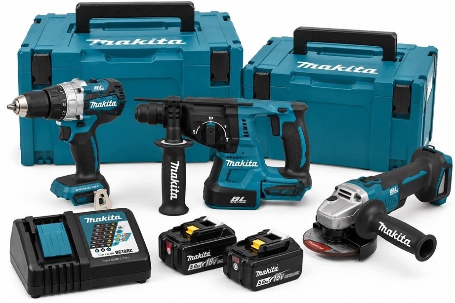 Makita Combo 18V (DDF492, DHR242, DGA506)
