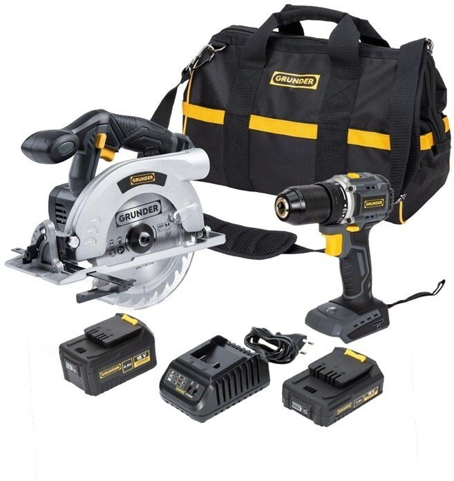 Grunder Tool set 18V 2+4AH (CD-B0A18+CS-L1118)