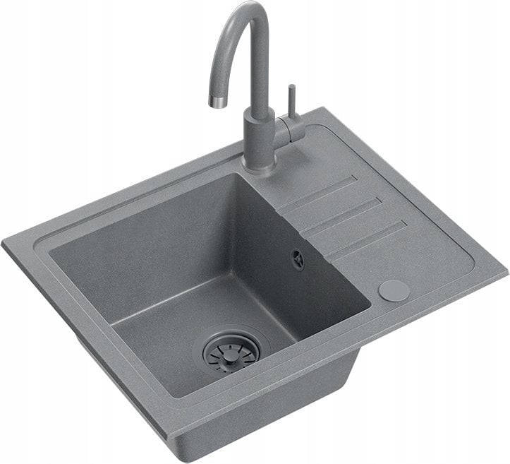 BEN 116 zlewozmywak granitowy silver stone