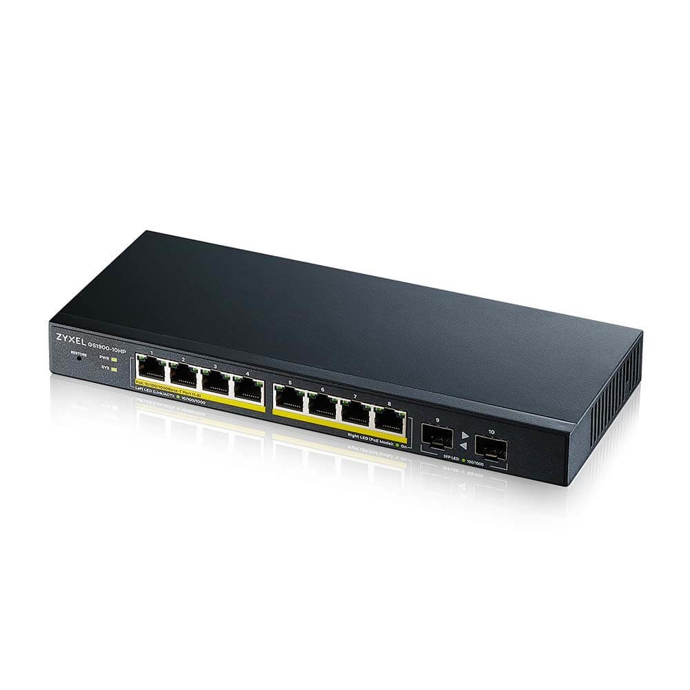 Switch ZyXEL GS1900-10HP (GS1900-10HP-EU0102F) | GS1900-10HP-EU0102FF